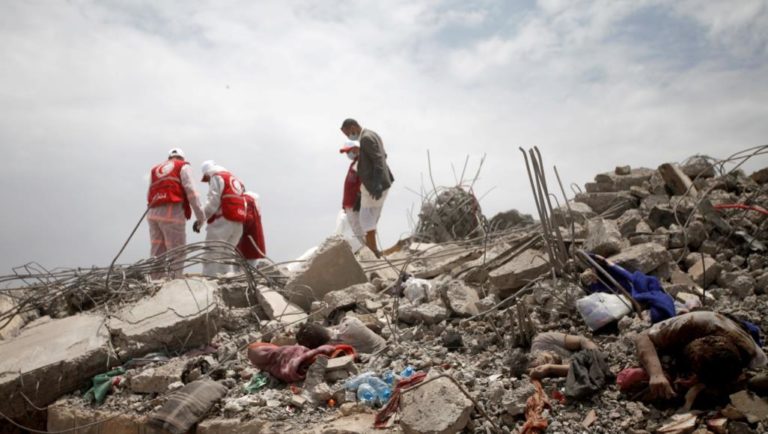 Yémen : 123 cadavres ramassés après la frappe de la coalition arabe sur Dhamar