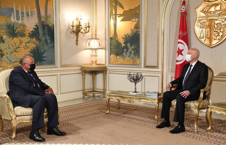 Le ministre égyptien des Affaires étrangères assure au Président tunisien le soutien de son pays