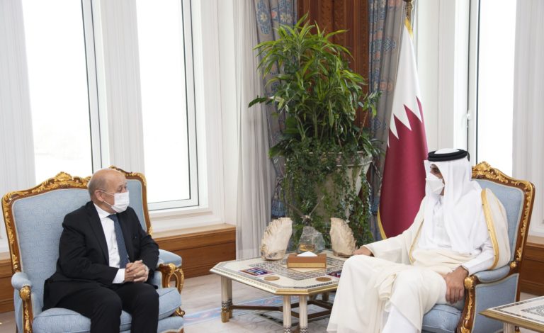 L’émir du Qatar discute avec Le Drian des derniers développements en Afghanistan