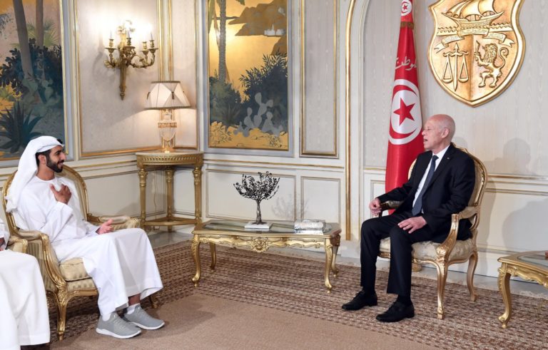 Tunisie: le Président rencontre le ministre d’Etat émirati aux Affaires étrangères