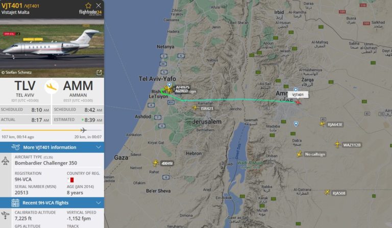Un jet privé venu de Tel-Aviv atterrit à Riyad, déclarent des médias hébreux  