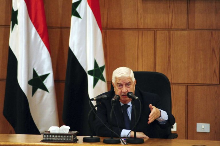 Syrie : le ministre des Affaires étrangères du régime décédé