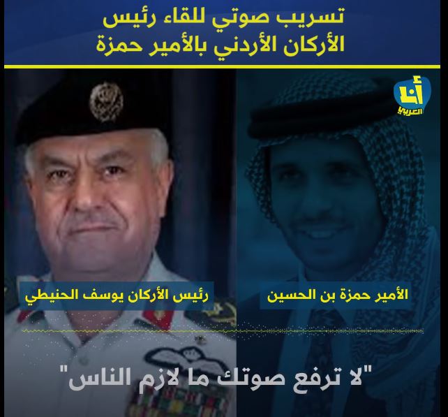 Jordanie : Voici ce que contenait l’enregistrement diffusé sur la rencontre du prince Hamza et le chef de l’Etat-major