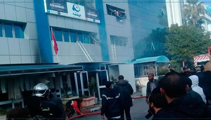 Tunisie – Incendie au siège du mouvement Ennahdha: un mort et 18 blessés
