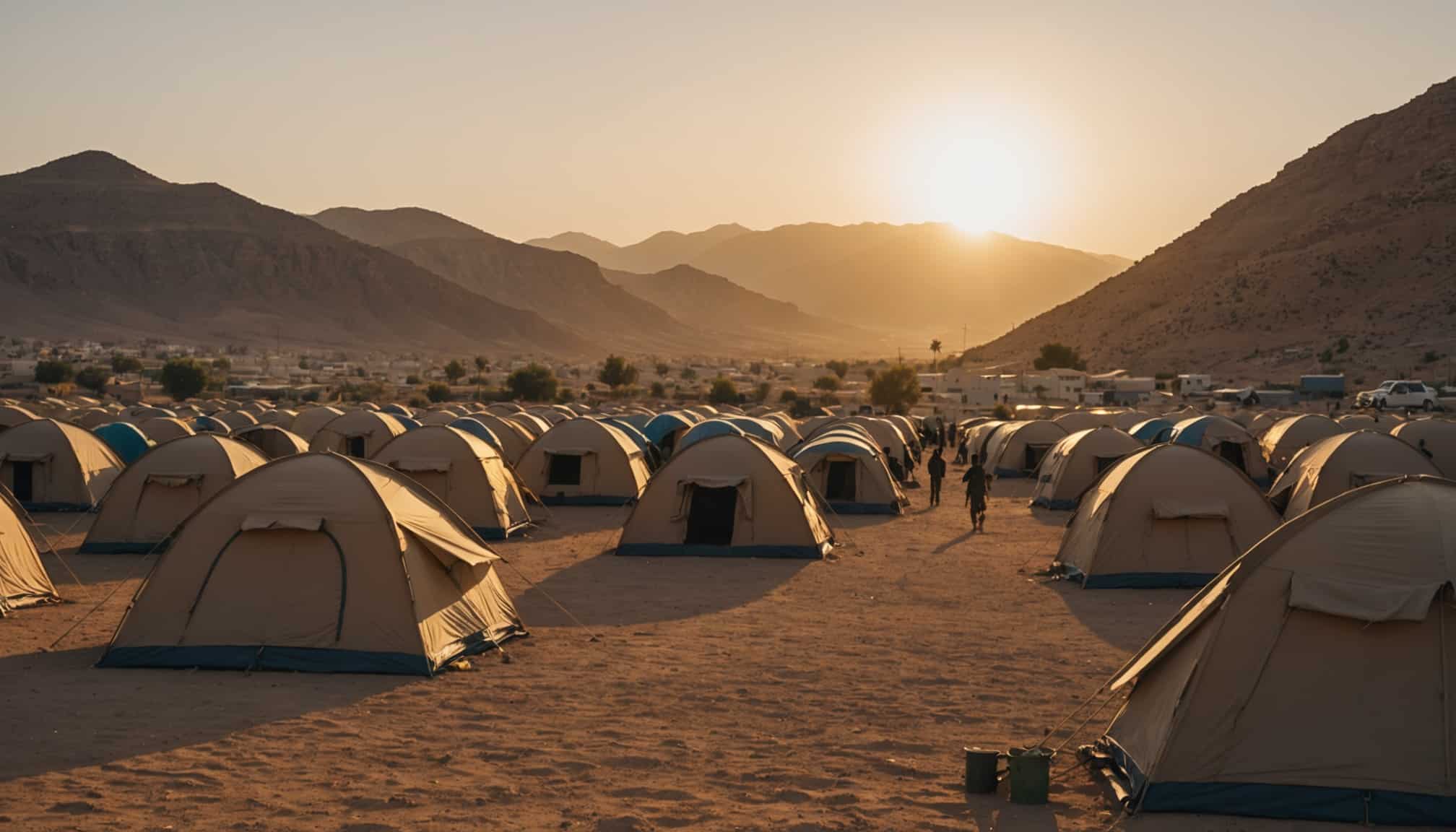 Réfugiés syriens dans un camp en Jordanie  
Infrastructures locales affectées par la crise syrienne