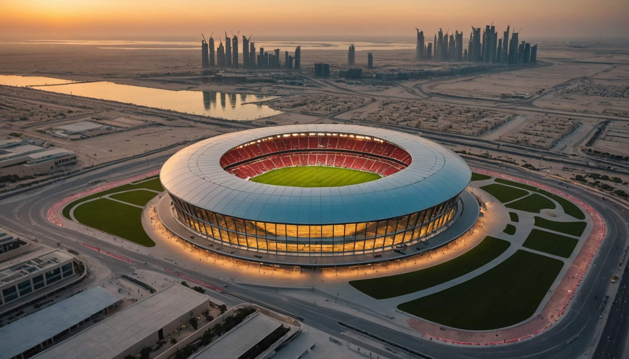 Stades emblématiques du Qatar après la compétition  
Architecture moderne des stades post Coupe du Monde