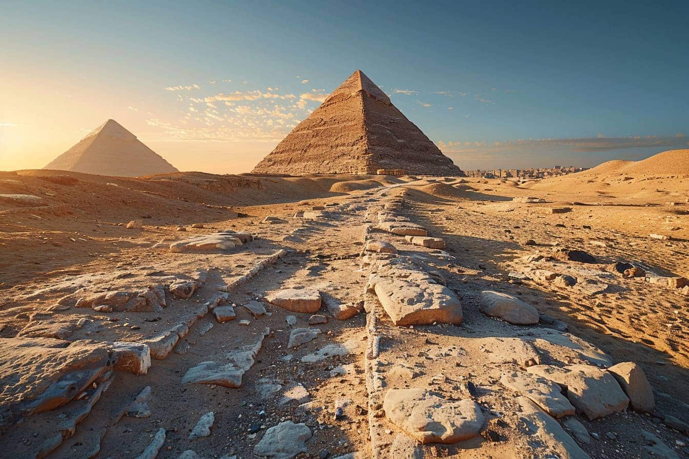 Pyramides majestueuses attirant les voyageurs curieux