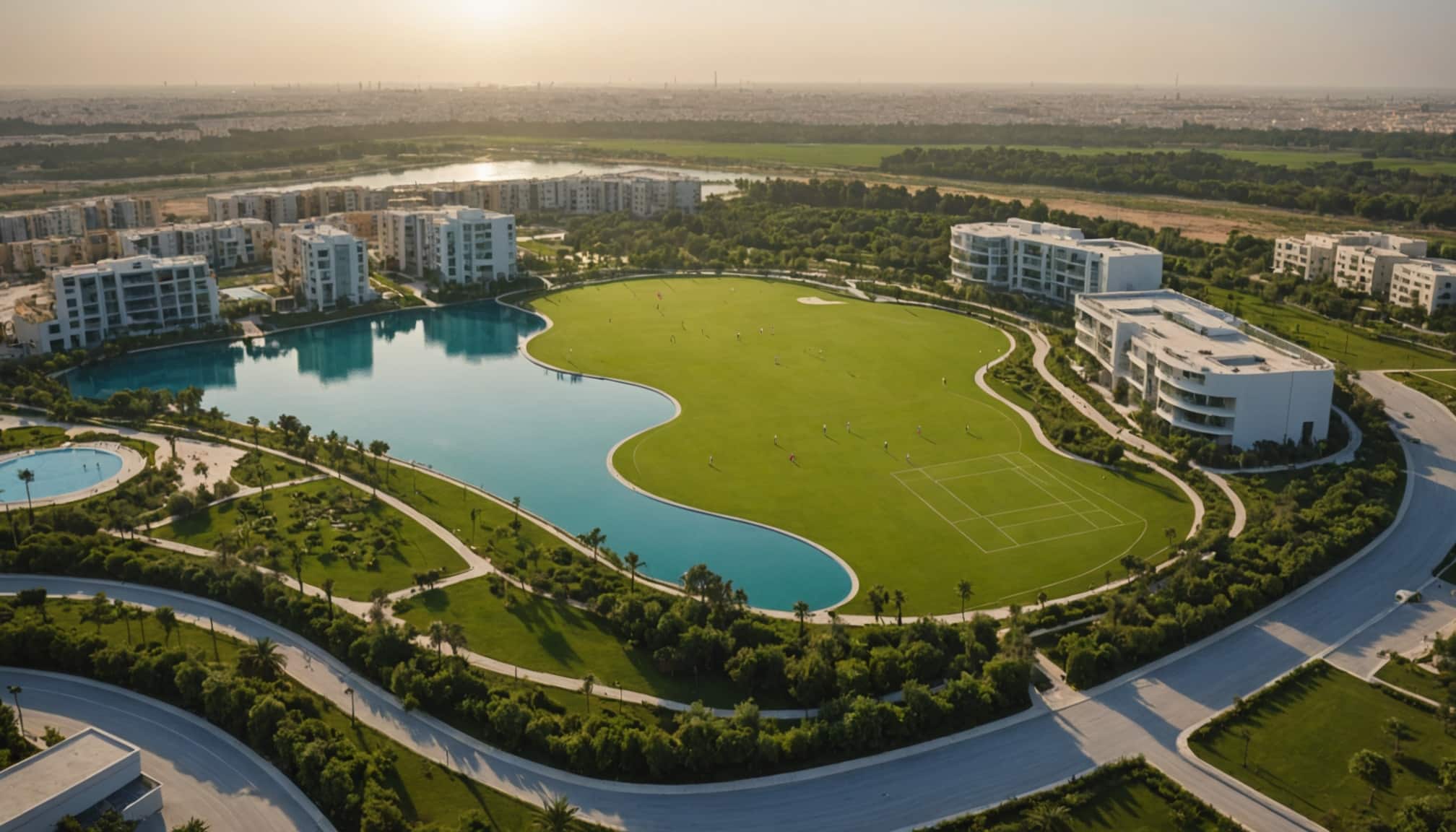 Vue du projet Tunis Sport City en Tunisie